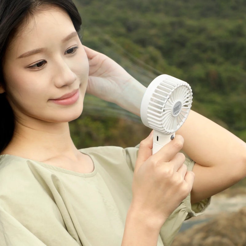 Bluejw New Portable Rechargeable Mini Hand Fan with USB Flashlight - LED Handheld Fan & Flashlight Combo for Outdoor Use - Image 5